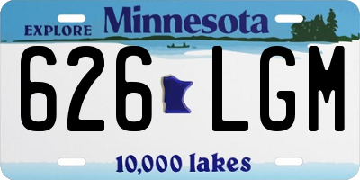 MN license plate 626LGM