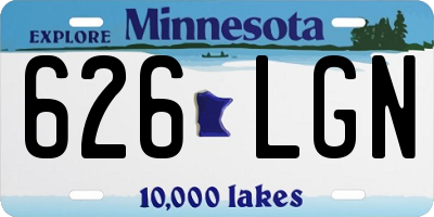 MN license plate 626LGN