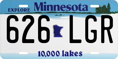 MN license plate 626LGR