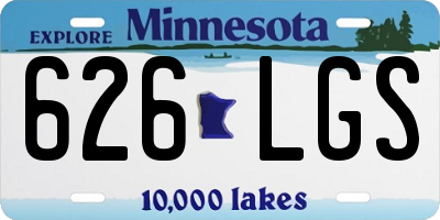 MN license plate 626LGS