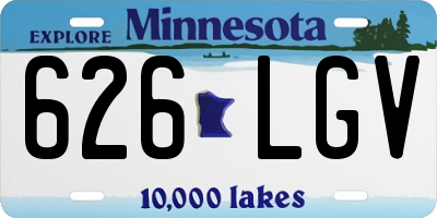 MN license plate 626LGV