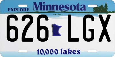 MN license plate 626LGX