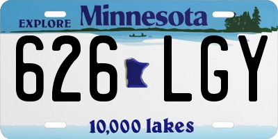 MN license plate 626LGY