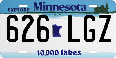 MN license plate 626LGZ