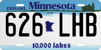 MN license plate 626LHB