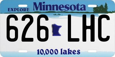 MN license plate 626LHC