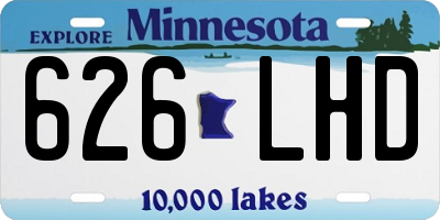 MN license plate 626LHD