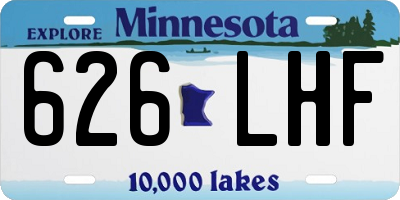 MN license plate 626LHF