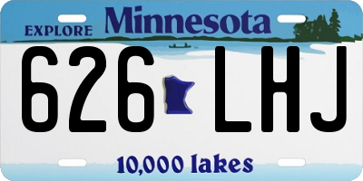 MN license plate 626LHJ