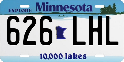 MN license plate 626LHL