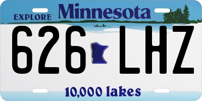 MN license plate 626LHZ