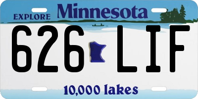 MN license plate 626LIF