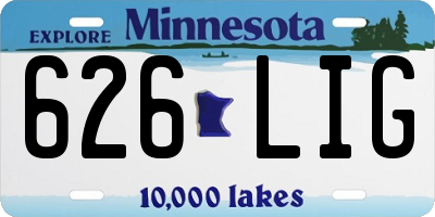 MN license plate 626LIG