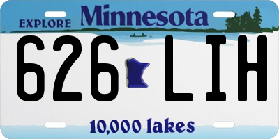 MN license plate 626LIH