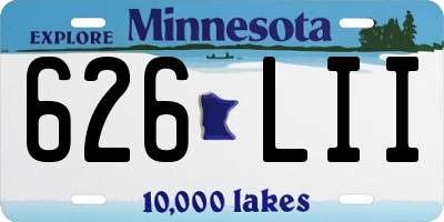 MN license plate 626LII