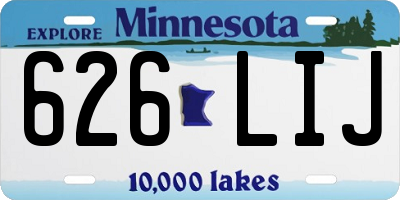MN license plate 626LIJ