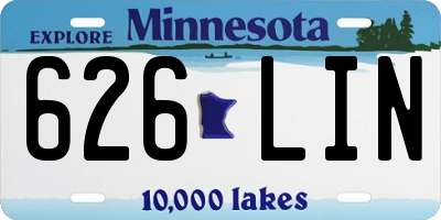 MN license plate 626LIN