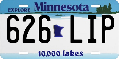 MN license plate 626LIP