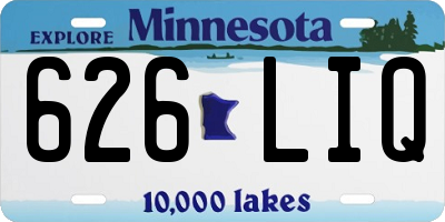 MN license plate 626LIQ