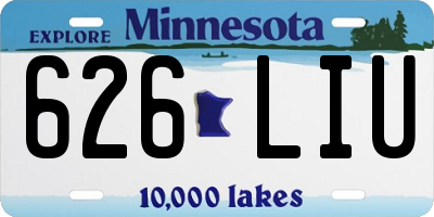 MN license plate 626LIU