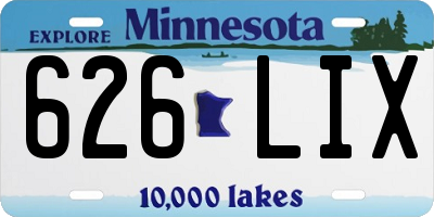 MN license plate 626LIX