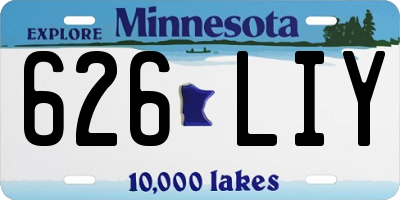 MN license plate 626LIY