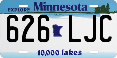 MN license plate 626LJC