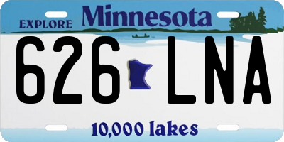 MN license plate 626LNA