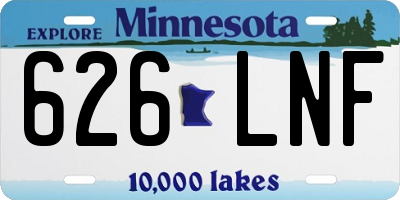 MN license plate 626LNF