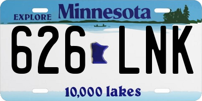 MN license plate 626LNK