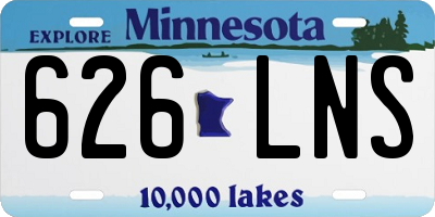MN license plate 626LNS