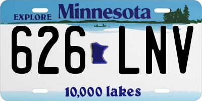 MN license plate 626LNV