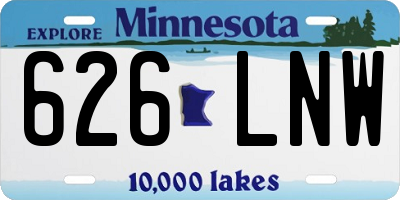 MN license plate 626LNW