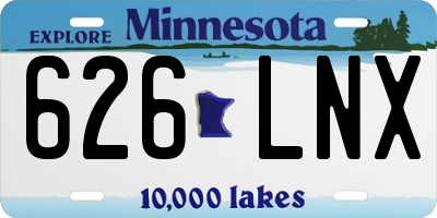 MN license plate 626LNX