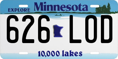 MN license plate 626LOD