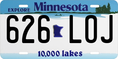 MN license plate 626LOJ