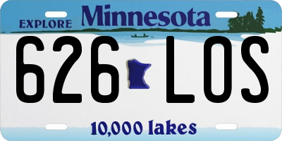 MN license plate 626LOS