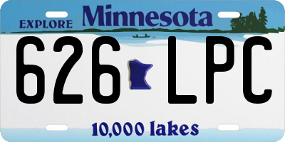MN license plate 626LPC
