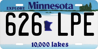 MN license plate 626LPE