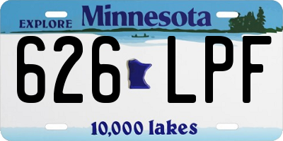 MN license plate 626LPF