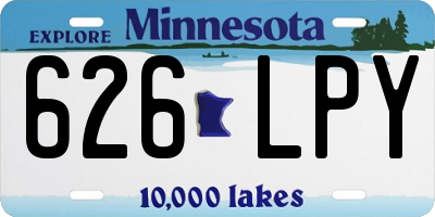 MN license plate 626LPY