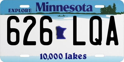 MN license plate 626LQA