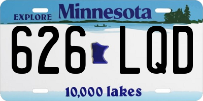 MN license plate 626LQD
