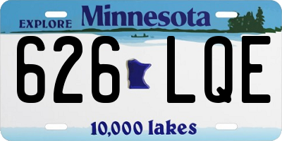 MN license plate 626LQE