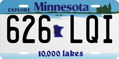 MN license plate 626LQI