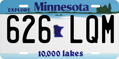 MN license plate 626LQM