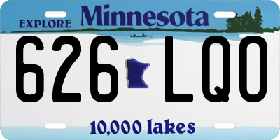 MN license plate 626LQO