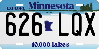 MN license plate 626LQX