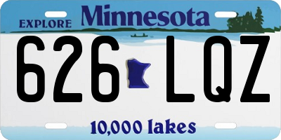 MN license plate 626LQZ