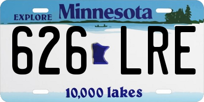 MN license plate 626LRE